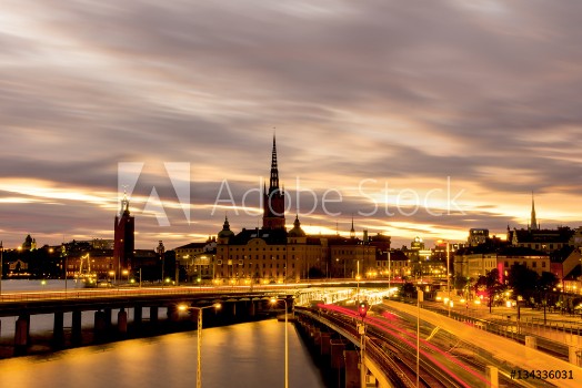 Picture of View of Stockholm cityscape during sunset time Sweden 